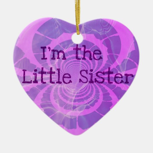 Little Sis Weihnachten Keramikornament (Vorne)