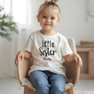 Little Sister Baby Announcement Name & Monogram T- Tri-Blend Shirt