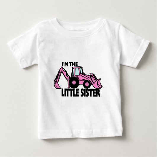 Little Sister Backhoe Baby T-shirt (Vorderseite)