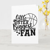 Little Sister Biggest Fan Basketball Karte (Gelbe Blume)