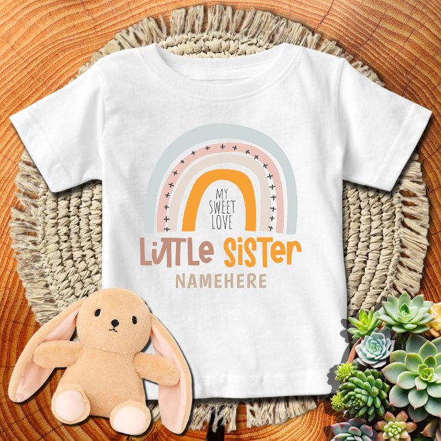 Little Sister Boho Rainbow Baby T-shirt (Von Creator hochgeladen)