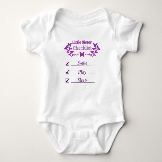 Little Sister Checklist T - Shirt (Vorderseite)