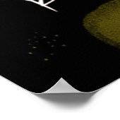 Little Sister Dark Botanical Pattern Girly Poster (Ecke)