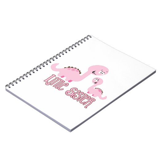 Little Sister Dinosaur Notizblock (Linke Seite)