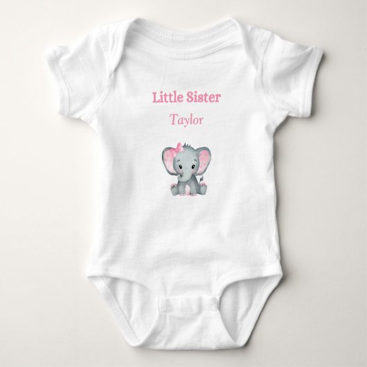 Little Sister Elephant Ein-Stück-T - Shirt (Vorderseite)