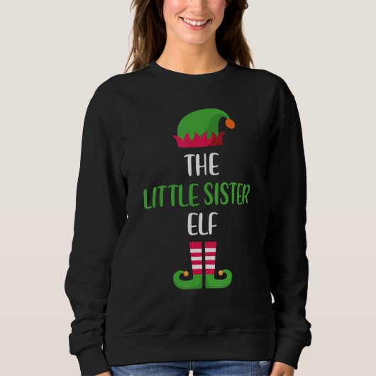 Little Sister Elf Family Matching Group Christmas  Sweatshirt (Vorderseite)
