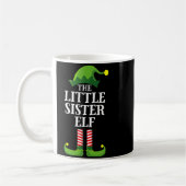 Little Sister Elf Matching Family Group Christmas Kaffeetasse (Links)