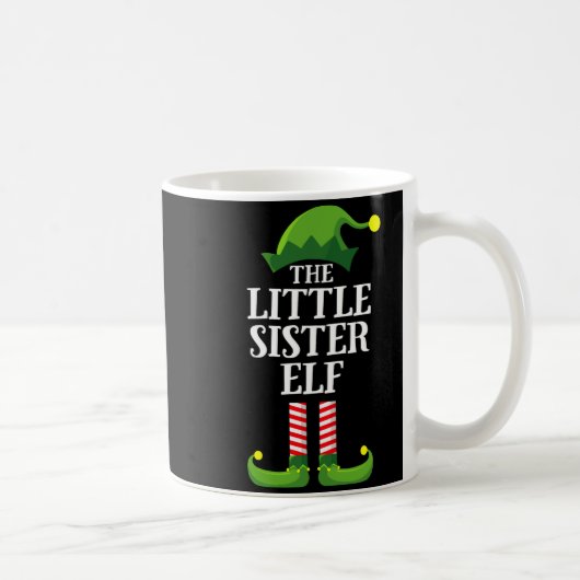 Little Sister Elf Matching Family Group Christmas Kaffeetasse (Rechts)