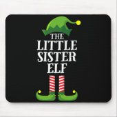 Little Sister Elf Matching Family Group Christmas  Mousepad (Vorne)