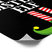 Little Sister Elf Matching Family Group Christmas  Poster (Ecke)