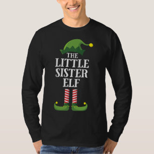 Little Sister Elf Matching Family Group Weihnachte T-Shirt