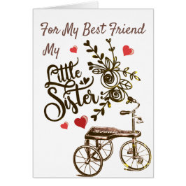 Little Sister Forever Friend Tricycle Floral