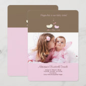 Little Sister Foto Geburtsankündigung Ankündigung (Vorne/Hinten)