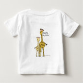 Little Sister Giraffe Baby T-shirt (Rückseite)