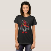 Little Sister Gnome Lights Red Plaid Matching Fami T-Shirt (Vorne ganz)