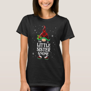 Little Sister Gnome Red Kariert Matching Family Ch T-Shirt