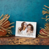 Little Sister Heart Script Gift for Sisters Foto Fotoplatte (Seite)