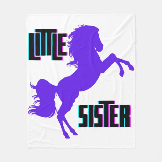 Little Sister Lila Pony Fleecedecke (Vorderseite)