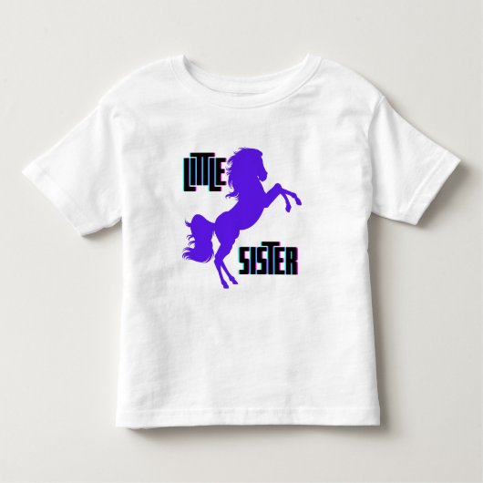 Little Sister Lila Pony Kleinkind T-shirt (Vorderseite)