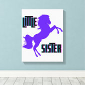 Little Sister Lila Pony Leinwanddruck (Insitu (Holzboden))
