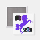 Little Sister Lila Pony Magnet (Vorderseite/Rückseite)