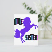 Little Sister Lila Pony Postkarte (Stehend Vorderseite)