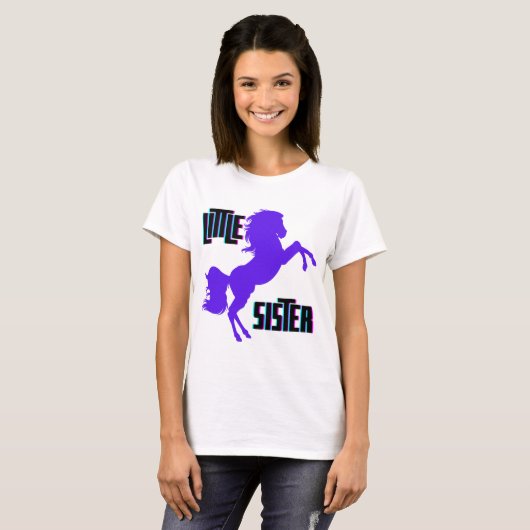 Little Sister Lila Pony T-Shirt (Vorne ganz)