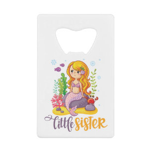 Little Sister 🧜 ‍ ♀️ Mermaid Geldbeutel Flaschenöffner