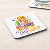 Little Sister 🧜 ♀️ Mermaid Getränkeuntersetzer (Linke Seite)