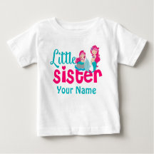 Little Sister Mermaid Personalisiertes Shirt