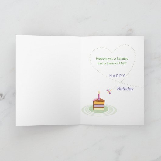 Little Sister Niedliche Geburtstag Frog Karte (Innenseite)