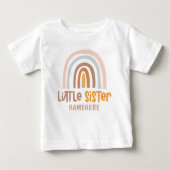Little Sister Personalisiert Baby T-shirt (Vorderseite)
