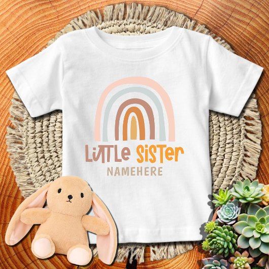 Little Sister Personalisiert Baby T-shirt