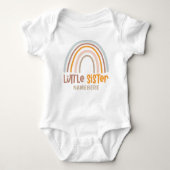 Little Sister Rainbow Baby Strampler (Vorderseite)