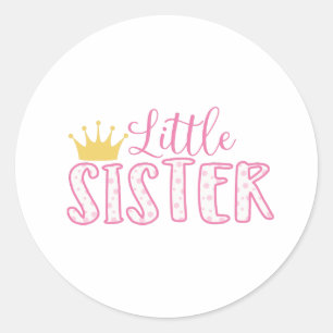 Little Sister Runder Aufkleber