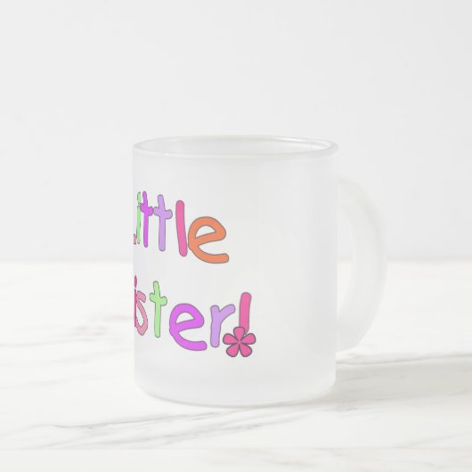 Little Sister T - Shirt und Geschenke Mattglastasse (VorderseiteRechts)