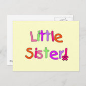 Little Sister T - Shirt und Geschenke Postkarte (Vorne/Hinten)