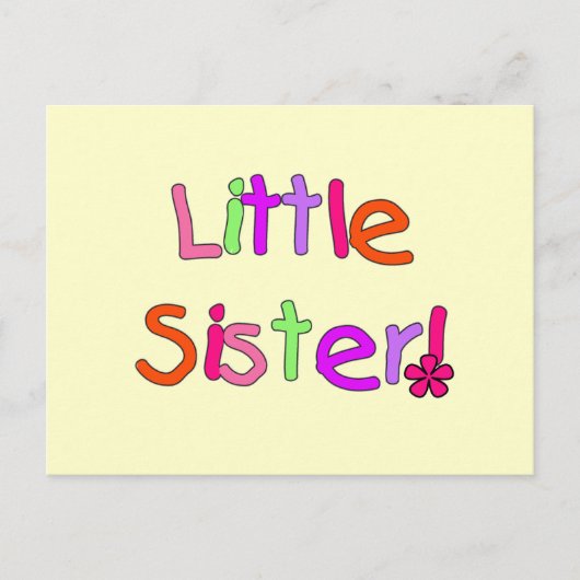 Little Sister T - Shirt und Geschenke Postkarte (Vorderseite)