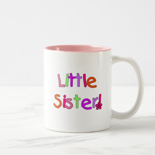 Little Sister T - Shirt und Geschenke Zweifarbige Tasse (Rechts)
