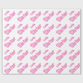 Little Sister Typografy Geschenkpapier (Flach)