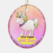 Little Sister Unicorn Keramik Ornament (Links)
