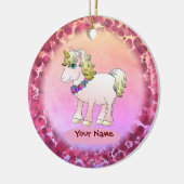 Little Sister Unicorn Keramik Ornament (Links)