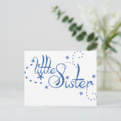 Little Sister Wirbel Postkarte (Stehend Vorderseite)