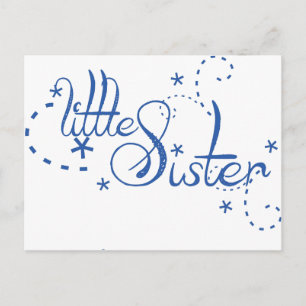 Little Sister Wirbel Postkarte