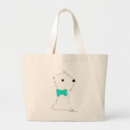 Little Sitting Westie Jumbo Stoffbeutel (Vorne)