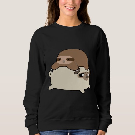 Little Sloth und Mops Essential T - Shirt 228 (Vorderseite)