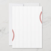 Little Slugger Baseball 1. Geburtstag Einladung (Rückseite)
