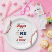 Little Slugger Baseball 1. Geburtstag Pappteller (Party)