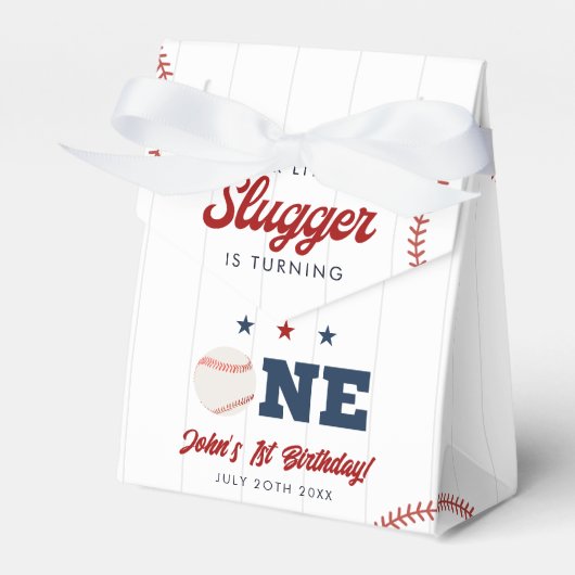 Little Slugger Baseball 1st Birthday Geschenkschachtel (Vorderseite)