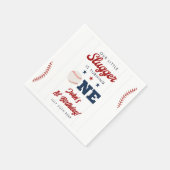 Little Slugger Baseball 1st Birthday Serviette (Ecke)